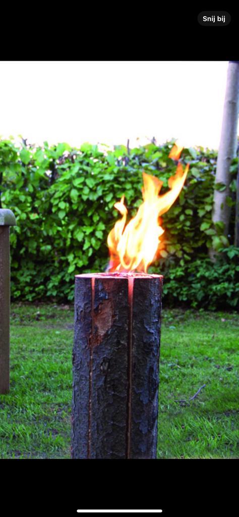 2x 1meter hoge Zweedse vuur fakkel nieuw in de doos, Tuin en Terras, Fakkels, Nieuw, Ophalen of Verzenden