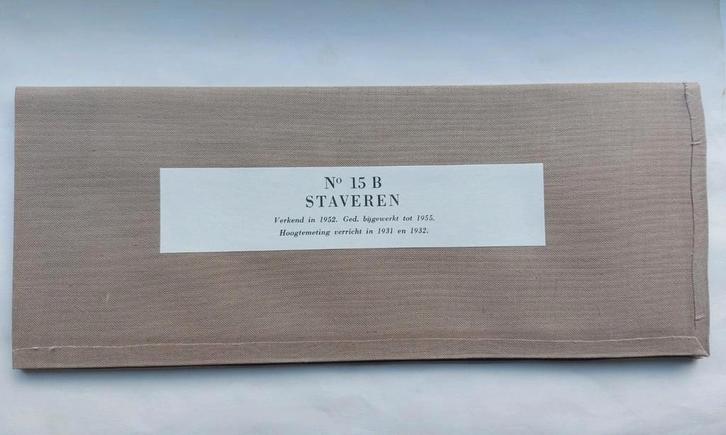 15B stafkaart uit 1956 Staveren met o.a.  Koudum Enkhuizen, Boeken, Atlassen en Landkaarten, Zo goed als nieuw, Landkaart, Nederland