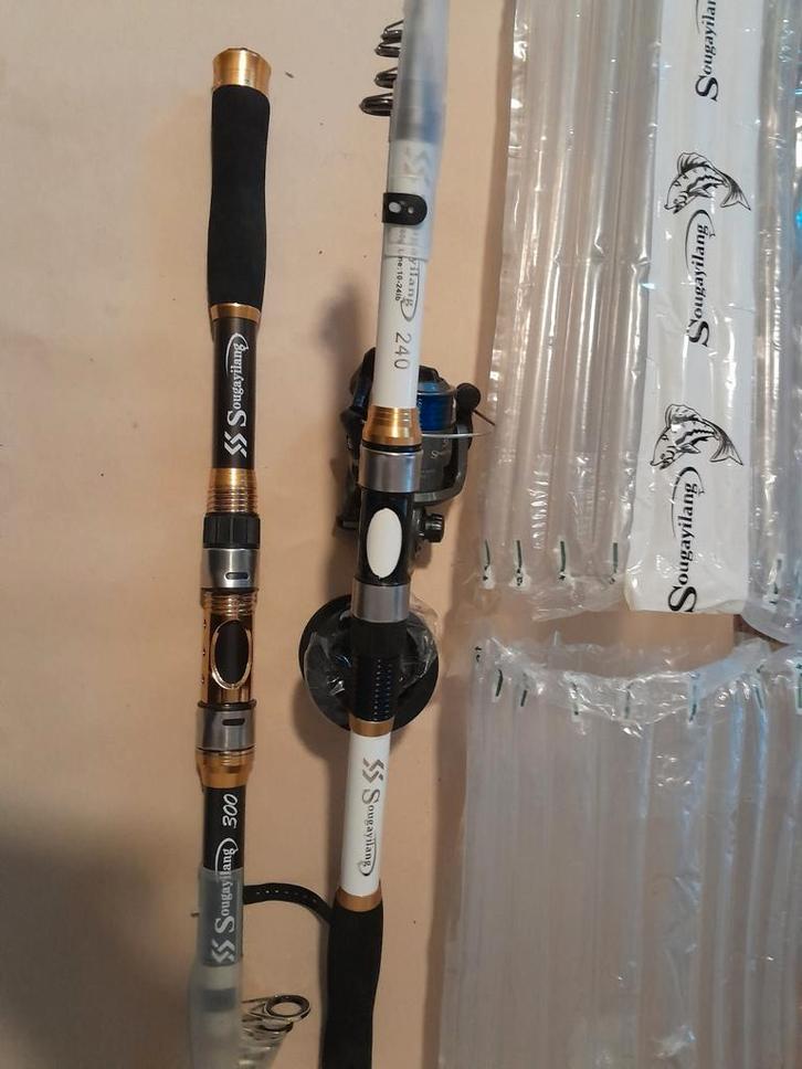 2 Vishengels=1 set en los - Nieuw, Watersport en Boten, Hengelsport | Karpervissen, Nieuw, Complete set, Ophalen of Verzenden