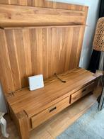 Tv meubel, Gebruikt, 100 tot 150 cm, Eikenhout, Ophalen of Verzenden