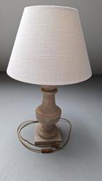 Klassieke Tafellamp met Stoffen Kap, Huis en Inrichting, Lampen | Vloerlampen, Ophalen, Hout, Gebruikt, Klassiek
