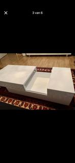 Witte salontafel met opbergruimte, Huis en Inrichting, Complete inboedels, Ophalen of Verzenden
