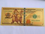 BANKBILJET - GOUDFOLIE - DISNEY - KNABBEL & BABBEL, Verzenden, Midden-Amerika, Los biljet