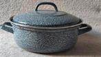 TOPSTAAT oude BK fortalit braadpan grijs gewolkt emaille 24, Ophalen of Verzenden, Zo goed als nieuw, Overige materialen, Koekenpan of Braadpan