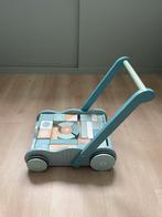 Little Dutch loopwagen met blokken, Ophalen of Verzenden, Gebruikt, Duw- of Trekspeelgoed
