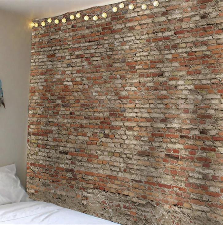 Kleine Bakstenen Wandkleed / 3D Wand Kleed Stenen Muurkleed, Huis en Inrichting, Stoffering | Tapijten en Kleden, Nieuw, Rechthoekig
