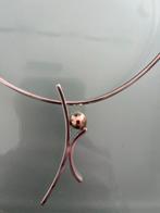 Zilveren hanger met gouden bol, Ophalen of Verzenden, Nieuw, Zilver, Met hanger