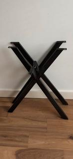 2 stalen tafelpoten (eettafel), Huis en Inrichting, Ophalen, Tafelpoot, 50 tot 100 cm, Zo goed als nieuw
