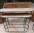 2-delige set bijzettafels ME Design Kitzbühel, Ophalen, Minder dan 45 cm, Minder dan 55 cm, Metaal of Aluminium