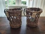 Riviera Maison windlichten riet rattan mand, Huis en Inrichting, Woonaccessoires | Schalen en Manden, Ophalen of Verzenden, Zo goed als nieuw