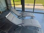 2 ligdtoelen incl kussems, Tuin en Terras, Ophalen of Verzenden, Gebruikt, Aluminium