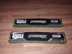 2 x 4GB DDR3 Ram Crucial Ballistix 1600MHz, Computers en Software, RAM geheugen, Verzenden, 8 GB, DDR3, Zo goed als nieuw