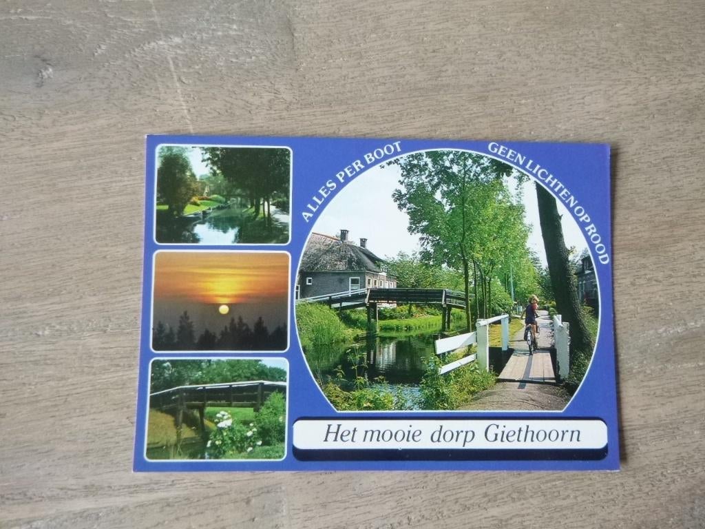 Giethoorn,het mooie dorp,alles per boot geen lichten op rood, Verzenden, 1980 tot heden, Ongelopen, Overijssel