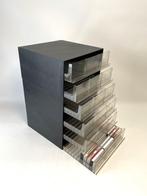 Cassette opbergbox + lades, kunststof vintage, jaren ‘70-'80, Gebruikt, Overige genres, Ophalen of Verzenden, Origineel