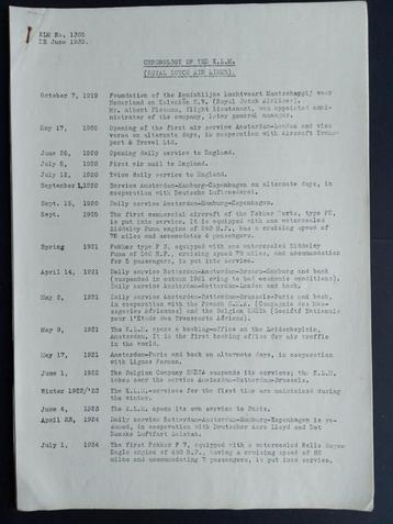 Chronology of the KLM uit 1939 (K927) beschikbaar voor biedingen