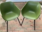2 groene Hartman kuipstoelen, Tuin en Terras, Tuinstoelen, Ophalen, Zo goed als nieuw, Kunststof