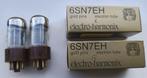 matched pair 6SN7EH-GP gold pins dubbeltriode, Hobby en Vrije tijd, Elektronica-componenten, Ophalen of Verzenden, Zo goed als nieuw