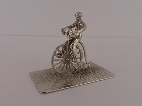 Zilveren miniatuur Hoge bi/Velocycle                     Z13, Antiek en Kunst, Antiek | Goud en Zilver, Zilver, Ophalen of Verzenden