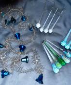 Vintage gesuikerde kerstslinger met klokjes/glazen pegels, Ophalen of Verzenden, Zo goed als nieuw