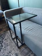 Bijzettafeltje/computertafel IKEA VITTSJÖ - zwart staal, 50 tot 100 cm, Rond, Ophalen of Verzenden, Zo goed als nieuw