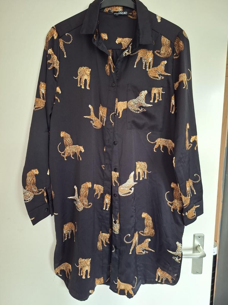 Norah panter blouse maat 44, Zwart, Maat 42/44 (L), Ophalen of Verzenden, Norah