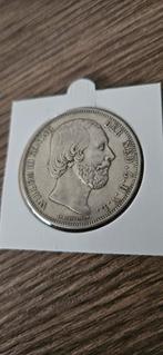 Zilveren rijksdaalder 1870 Willem lll mooie munt, Koning Willem III, Zilver, Ophalen of Verzenden, Losse munt