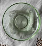 Groen glazen schaaltje, Glas of Glazen, Gebruikt, Ophalen of Verzenden, Glas
