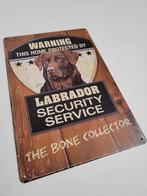 Labrador bruin security service reclamebord van metaal deco, Info@deconoord.nl, Deco Noord, Nieuw, Ophalen of Verzenden