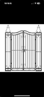 Sierhekwerk met Poort - IJzer, Tuin en Terras, Met poort, Ophalen of Verzenden, Zo goed als nieuw, Sierhekwerk