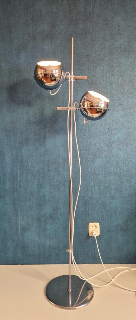 Vintage vloerlamp - Gepo Napoli - Jaren 70, Huis en Inrichting, Lampen | Vloerlampen, Zo goed als nieuw, 150 tot 200 cm, Metaal