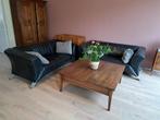 Rolf Benz design banken - donkerblauw leer, Huis en Inrichting, Banken | Bankstellen, Ophalen, Overige maten, 150 tot 200 cm, Zo goed als nieuw