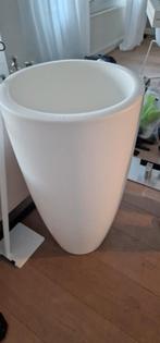 NIEUWE spierwitte matte Elho pot Pure 90cm hoog!, Ophalen, Kunststof, Minder dan 60 cm, Rond