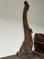Oud houten ornament decoratie sober sleets imperfect, Antiek en Kunst, Curiosa en Brocante, Ophalen of Verzenden