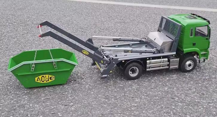 Lesu RC 1/14 Mercedes Actros of MAN TGS met Portaalarm, Hobby en Vrije tijd, Modelbouw | Radiografisch | Auto's, Nieuw, Auto onroad