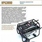 Hyundai HPG3800 Benzine Generator 230V 3800W Z.G.A.N., Ophalen, Zo goed als nieuw, 30 kVA of meer, Benzine