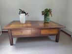 Stijlvolle salontafel met lades, Ophalen, Gebruikt, 100 tot 150 cm, Koloniaal