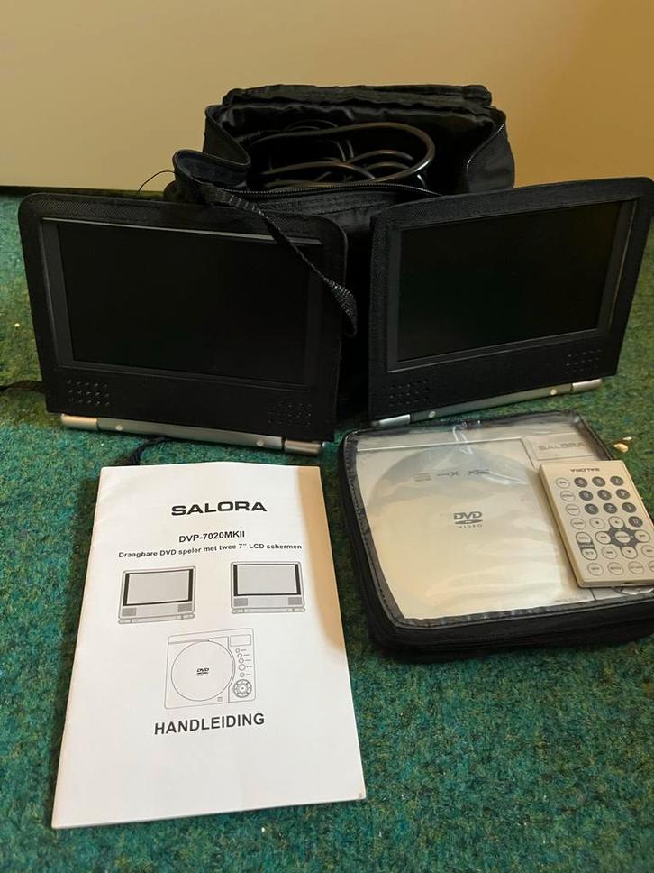 Draagbare DVD Speler met 2 Schermen - Auto, Audio, Tv en Foto, Dvd-spelers, Gebruikt, Dvd-speler, Overige merken, Draagbaar, Ophalen of Verzenden