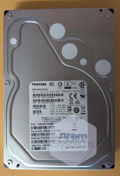 4TB 3.5" SAS schijven, Computers en Software, Harde schijven, Gebruikt, Server, Intern, HDD, SAS, Ophalen of Verzenden