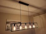 Mooie industriële hanglamp met 5 Philips HUE filamentlampen, Ophalen, Zo goed als nieuw, Industrieel, Metaal