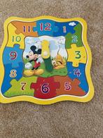 Mickey Klok Puzzel, 10 tot 50 stukjes, Van hout, Gebruikt, Ophalen