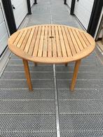 Prachtige teakhouten tuintafel van Gloster / 115 cm, Ophalen, Zo goed als nieuw, Rond, Teakhout