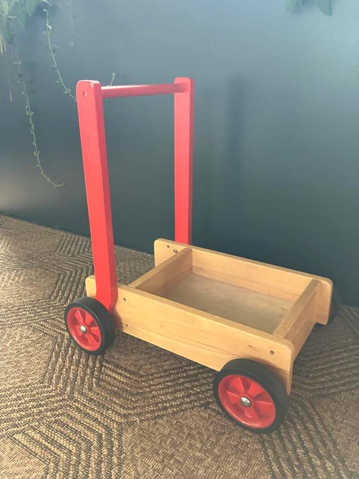 Houten Loopwagen - Stevig en Leuk!, Kinderen en Baby's, Speelgoed | Babyspeelgoed, Gebruikt, Overige typen, Met wieltjes, Ophalen