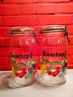 Vintage glazen Rumtopf, Ophalen of Verzenden