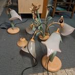 Hanglamp en 2 staande lampjesf, Huis en Inrichting, Lampen | Kroonluchters, Ophalen, Zo goed als nieuw