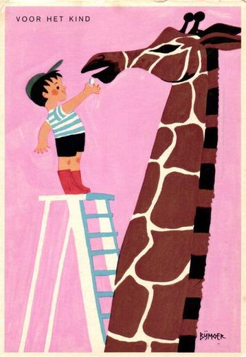 Voor het kind - giraffe met jongetje - Bijmoer - 1971 gelope beschikbaar voor biedingen