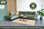 Refurbished Hoekbank Groen Velvet | Garantie, 250 tot 300 cm, -, Verzenden, -