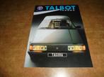 brochure Talbot Tagora  1982, Boeken, Auto's | Folders en Tijdschriften, Nieuw, Overige merken, Ophalen of Verzenden