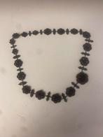 Antieke Boheemse granaat verzilverd halsketting., Sieraden, Tassen en Uiterlijk, Ophalen of Verzenden, Zo goed als nieuw, Zilver