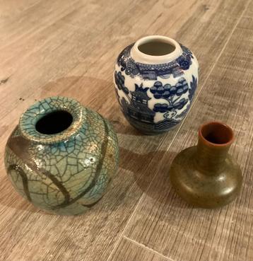 Lotje vintage retro keramiek raku Japans Chinees vazen vaas beschikbaar voor biedingen