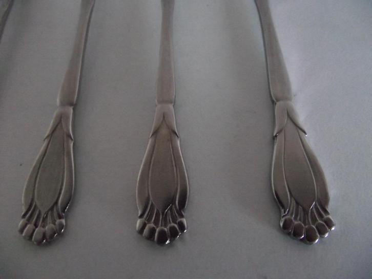 4 Gero zilmeta 712 pauw lepel 12 cm G.Nilsson 1940-1955 p st, Antiek en Kunst, Antiek | Bestek, Ophalen of Verzenden